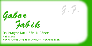 gabor fabik business card